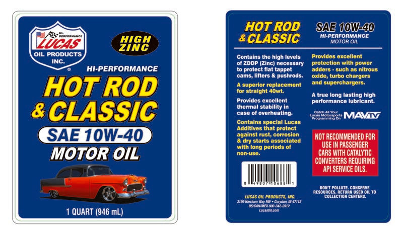 Hot Rod & Classic Car 10W-40 Motor Oil