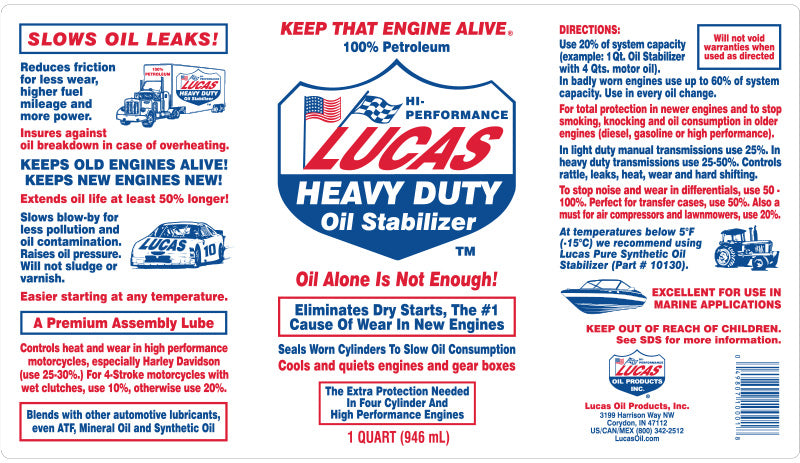 Lucas Heavy Duty Oil Stabilizer